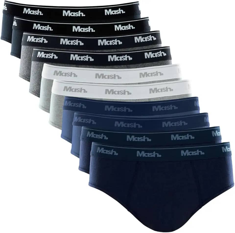 Kit 10 Cuecas Slip Algodão Cotton Hipoalergênica Masculino Mash