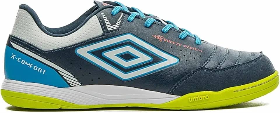 Chuteira Umbro X-Futsal Branca e Laranja