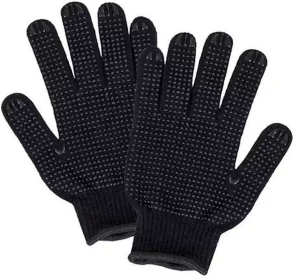 Kit 12 Pares de Luvas de Malha Pigmentada Preta – Proteção, Conforto e Segurança para Trabalho e Uso Geral