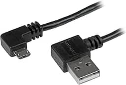 StarTech.com Cabo micro-USB de 1 m com conectores de ângulo reto - M/M - cabo USB A para micro B - cabo micro USB de ângulo reto de 91 cm (USB2AUB2RA1M), preto