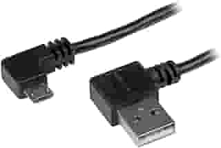 StarTech.com Cabo micro-USB de 1 m com conectores de ângulo reto - M/M - cabo USB A para micro B - cabo micro USB de ângulo reto de 91 cm (USB2AUB2RA1M), preto
