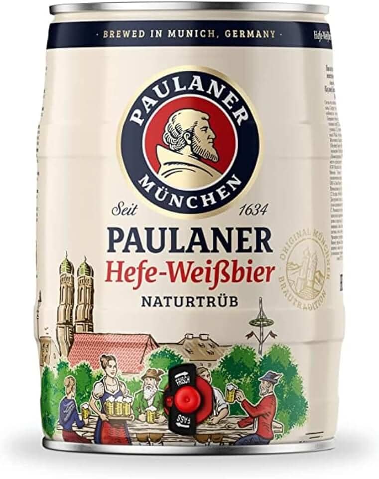 Barril Cerveja de Trigo Paulaner Alemã Hefe Weissbier 5L