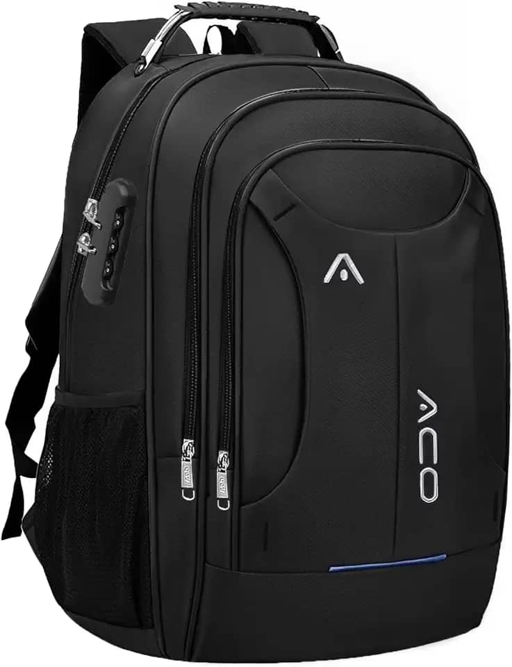 Mochila Bolsa Masculina Feminina Notebook Anti Furto Reforçada Semi Impermeável Escolar Faculdade Trabalho Viagem Resiste com Cadeado (Preto)