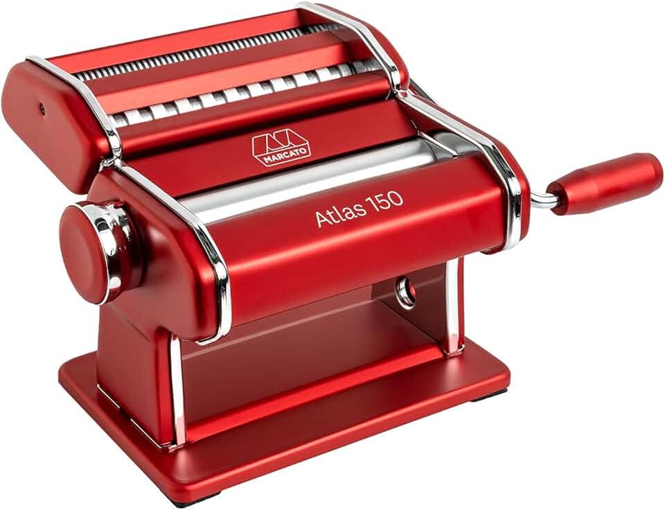 Atlas 150 - Máquina para Macarrão 3 Tipos de Massas Marcato Vermelho