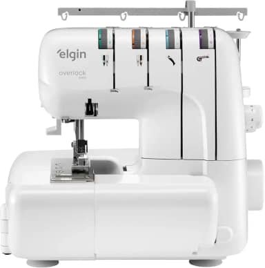 Máquina de Costura Overlock 2000 Elgin Doméstica Portátil Versátil Branco - 220V
