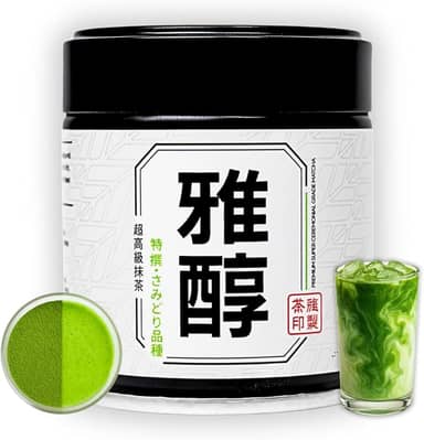 Chazoku Samidori (35 g de lata) Matcha Chá Verde em Pó - Cultivar Único - Grau Super Cerimonial - Chá Japonês Tradicional - Pedra Moída - Fresco de Quioto, Japão