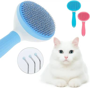 Escova Rasqueadeira Limpa e Tira Pelos Pet escova para gatos, escovas de limpeza autolimpantes para queda e cuidados dos Pelos Pets