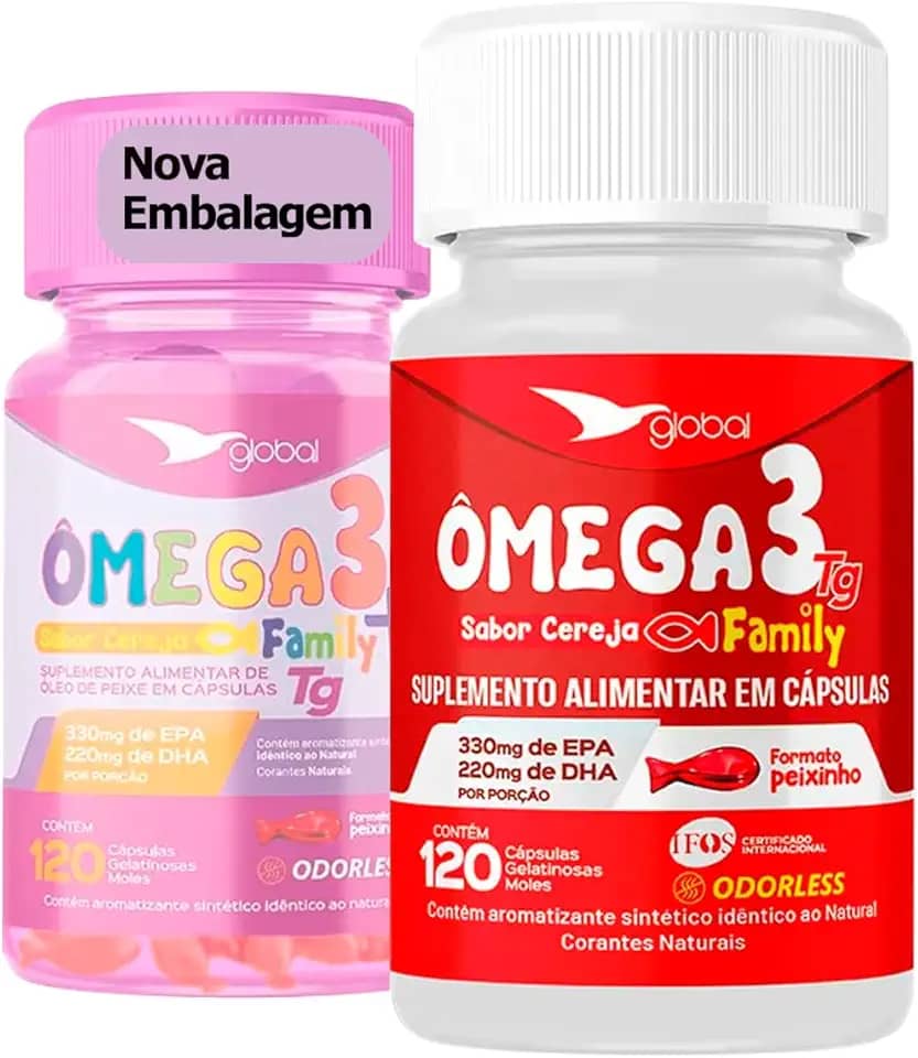 Ômega 3 Peixinho 33 EPA 22 DHA Family Global 120 Cápsulas