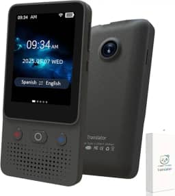 Dispositivo tradutor de idioma Ai, 138 idiomas, 2025 inglês para espanhol bolso offline voz instantânea dispositivo tradutor AI, dispositivo de tradução de comunicação para estudo de viagens de