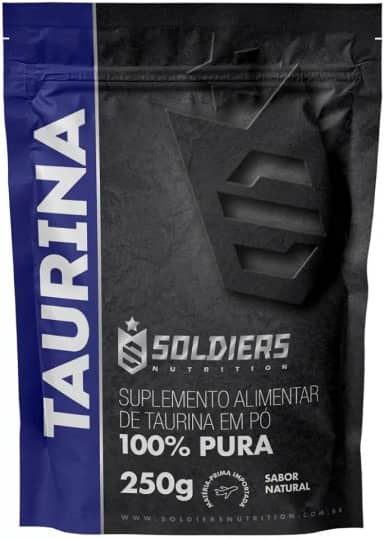 L-Taurina 250g - 100% Pura Importada - Soldiers Nutrition
