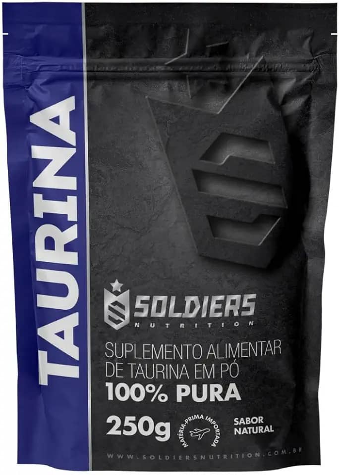 L-Taurina 250g - 100% Pura Importada - Soldiers Nutrition