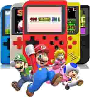 Mini Game Portátil Sup Box Plus — 400 Jogos Clássicos na Palma da Sua Mão, Retrô, Conexão TV, USB-C, Bateria Recarregável e Tela 3' | Diversão para Crianças e Adultos