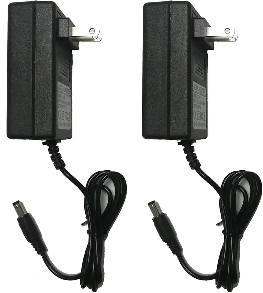 Pacote com 2 adaptadores de fonte de alimentação 24V DC 2A 48W, transformador conversor de 100-240V CA para 24Volt 2000Ma com ponta de 5,5 x 2,5 mm para impressora 3D com fita de LED