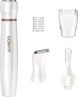 Depilador e Aparador Facial e Corporal Feminino Conair All-In-One - 5 Acessórios, Sem Fio, Pilha