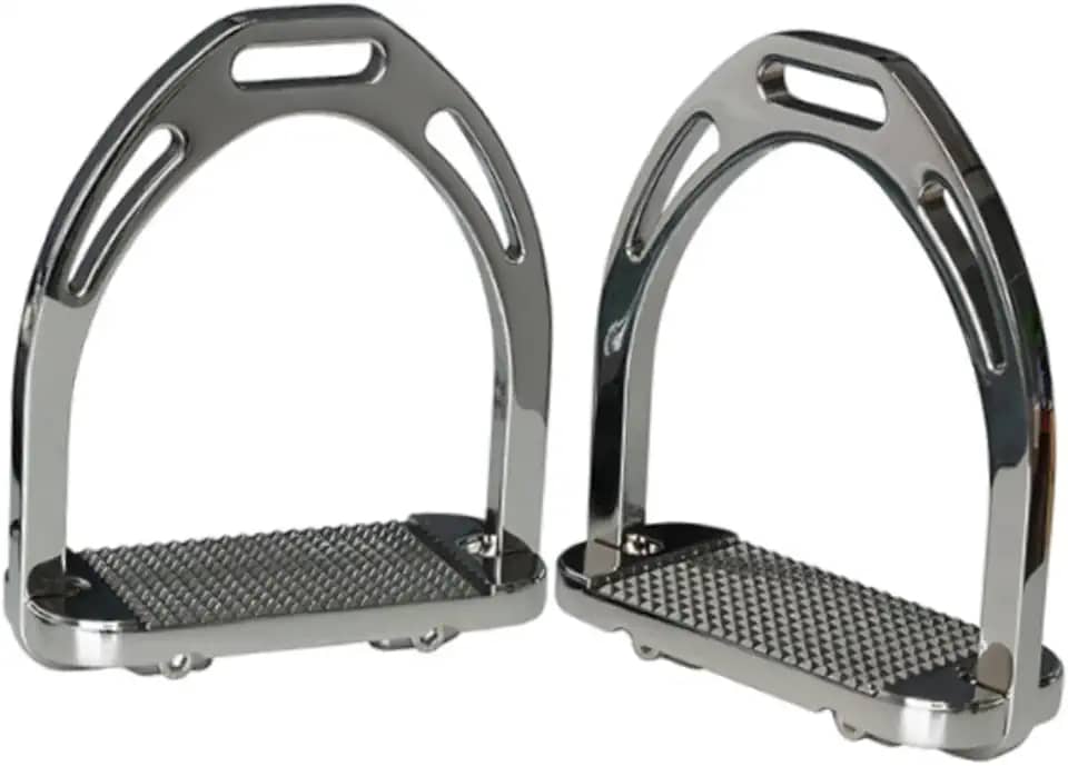 2Pcs Estribos de Sela Substituição Fácil de Usar Brilhante Equitação Tack Equestre Suprimentos para Treinamento Adultos Homens Mulheres