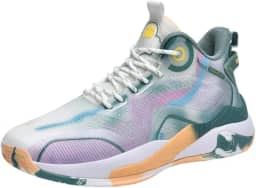 Tênis de basquete masculino de cano médio com cadarço e cadarço, botas de basquete para treino Equipamento de basquetebol