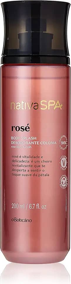 Desodorante Colônia Body Splash Nativa Spa Rosé, 200 ml