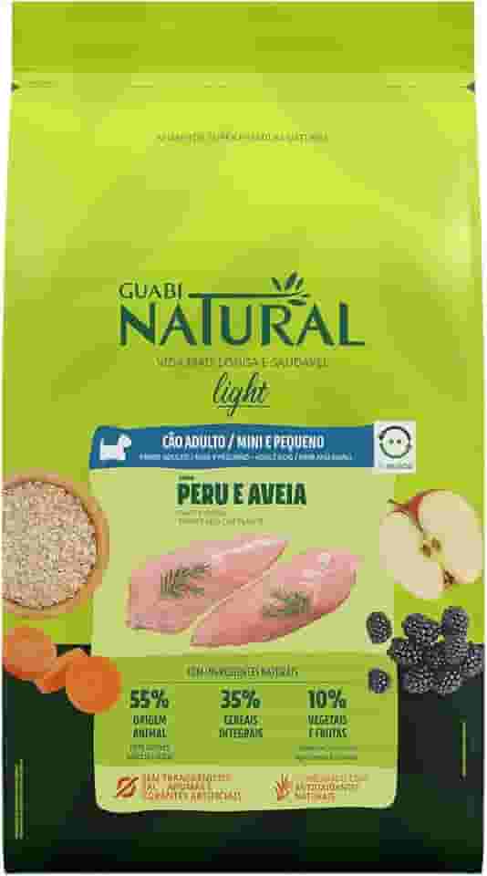 GUABI NATURAL CAO ADULTO LIGHT MINI PEQUENO PERU E AVEIA 2,5kg
