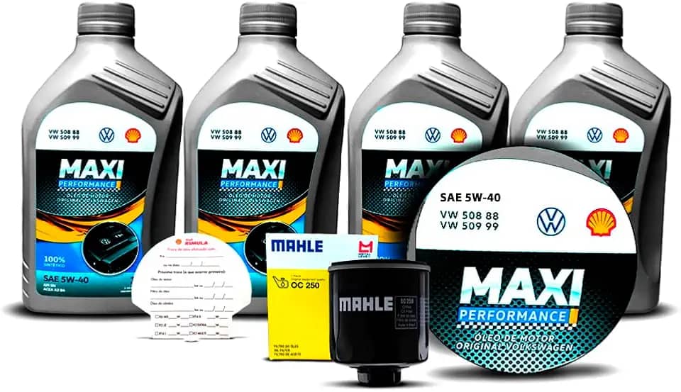 Kit Troca de Oleo Shell 5W-40 + Filtro para Gol Saveiro Voyage Polo Golf Fox Crossfox Spacefox 1.0 1.6