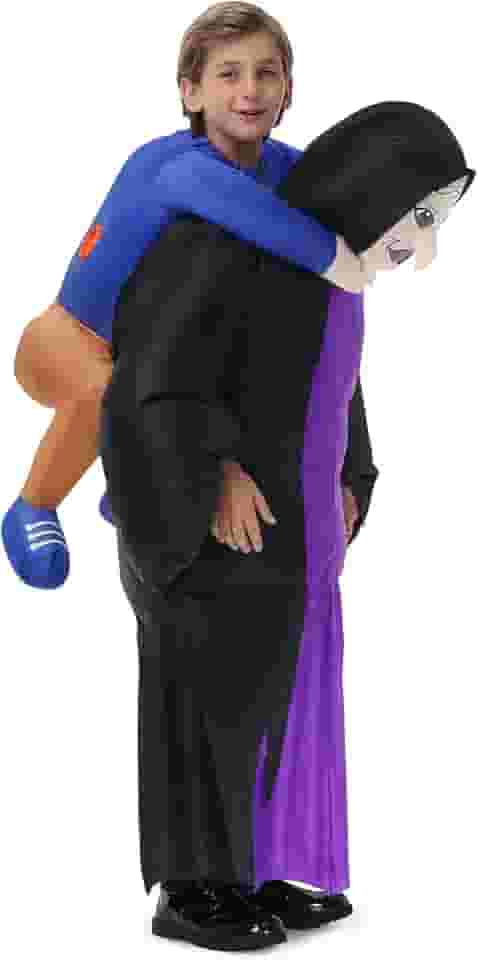 XYJKIDSES Fantasia de bruxa inflável infantil de Halloween divertida com design realista, perfeita para festas e cosplay