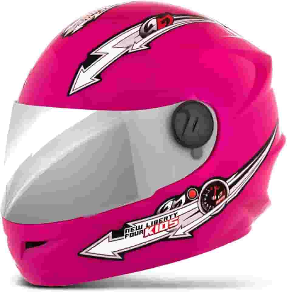 CAPACETE FECHADO PRO TORK LIBERTY FOR KIDS SOLID ROSA TAM. 54 VIS. ESPELHADA