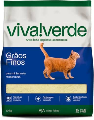 Viva Verde Areia Higiênica Grãos Finos 10kg