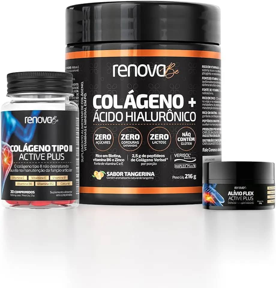 Kit Colágeno Verisol Pele e Colágeno Tipo 2 Ossos Renova Be (1 Tangerina - 1 Tipo II)