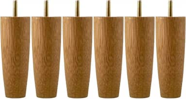 Kit 6 Pés Para Cama Solteiro 12cm Pe De Cama Box Em Madeira