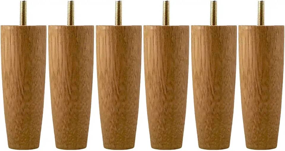 Kit 6 Pés Para Cama Solteiro 12cm Pe De Cama Box Em Madeira