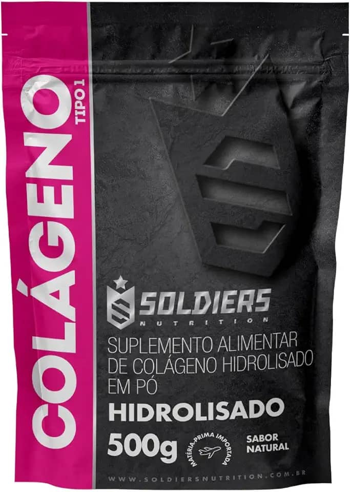 Colágeno Hidrolisado 500g - 100% Puro Importado - Soldiers Nutrition