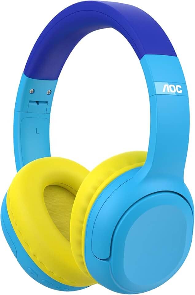 AOC - Headphone Bluetooth Luccas Neto Aventureiro Azul LN001BL/00 com adesivos para personalizar seu fone!