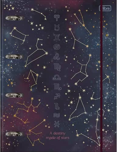 Tilibra - Caderno Argolado Cartonado Universitário com Elástico Magic 80 Folhas, multicolorido - Item sortido: não é possível escolher a capa