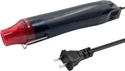 QST EXPRESS Mini Pistola De Ar Quente Para Artesanato, 300 W Com Configurações Temperatura Variáveis, Ferramenta Rápida, Secador Artesanato Cabo Longo 2 Metros, Secagem Tinta, Tubo Retrátil - Preto