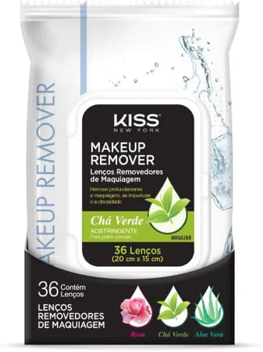 Kiss New York Lenço Demaquilante Chá Verde