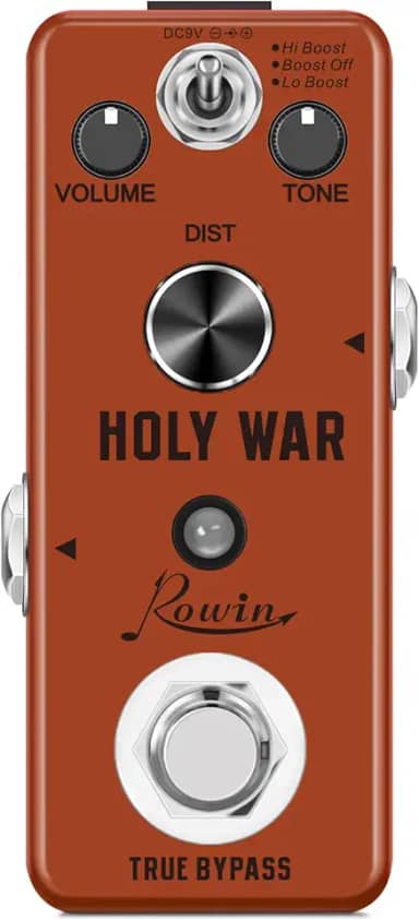 Rowin Pedal de Distorção Analógico Heavy Metal para Guitarra True Bypass