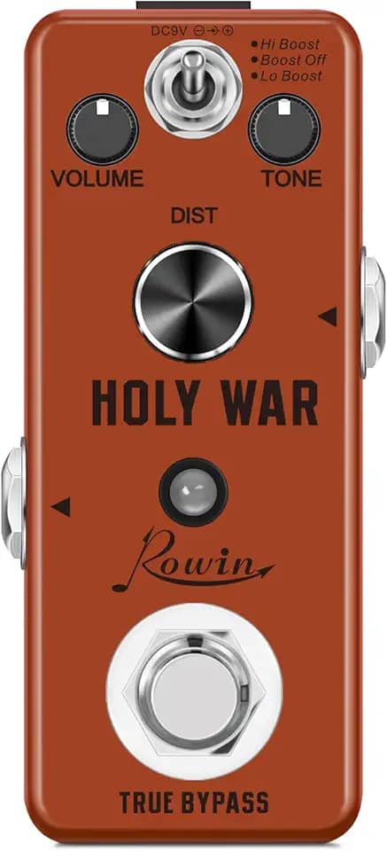 Rowin Pedal de Distorção Analógico Heavy Metal para Guitarra True Bypass