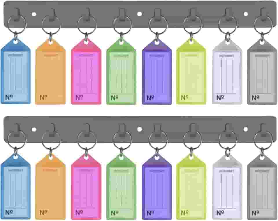 Suporte Organizador de Chaves com 8 Chaveiros Sortidos Acrimet (1 Pç)