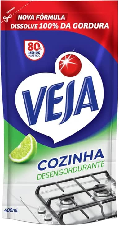 Veja Cozinha - Desengordurante Limão, Refil Econômico 400ml