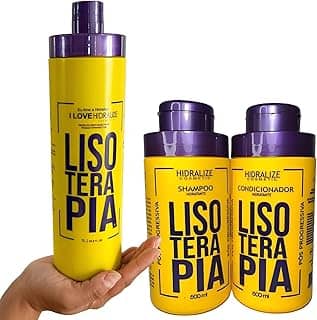 Kit Progressiva Sem Formol Lisoterapia Profissional – Shampoo, Condicionador e Lisoterapia Tratamento Profissional