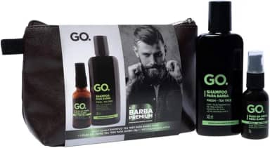 GO. Man Kit Necessaire Shampoo E Óleo Tree Barba E Cabelo Anti Coceira Previne A Caspa Natural Vegano Sem Sulfato Sem Sal Hidratante E Condicionante Com Necessaire Go Man 2 Produtos Em 1