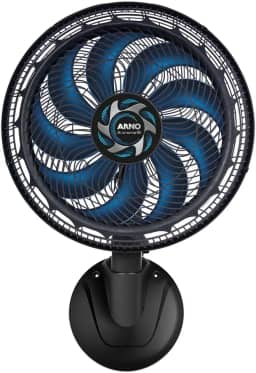 Ventilador de Parede Arno X-TREME 40cm VE9P, 160W, 9 Pás, Alcance 12m, Oscilação 80º, 3 Velocidades, Silencioso, Fácil Limpeza, 220V