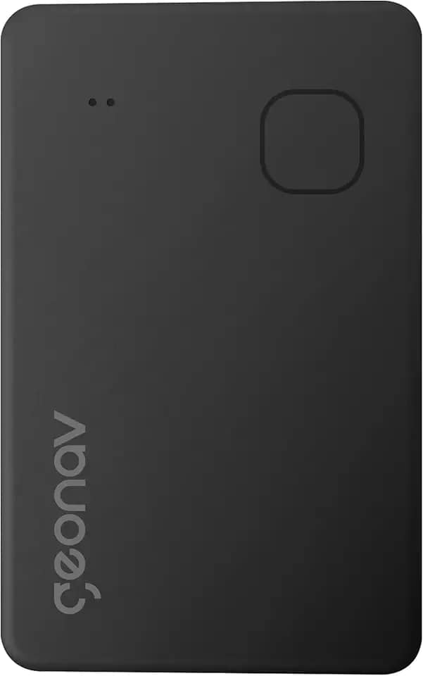 Geonav MyFinder Card, Localizador Inteligente de Objetos, Certificado Apple Find My Network, TLCFBK, Preto