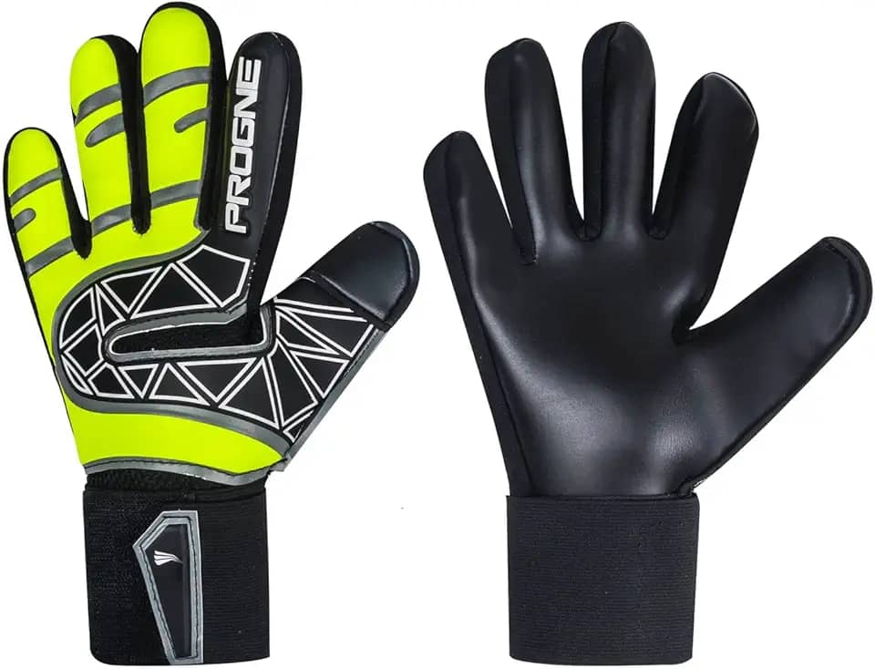 PROGNE SPORTS LUVAS GOLEIRO TRAINING ROBUST - FUTEBOL CAMPO ADULTO, PRETO/AMARELO, Pequeno