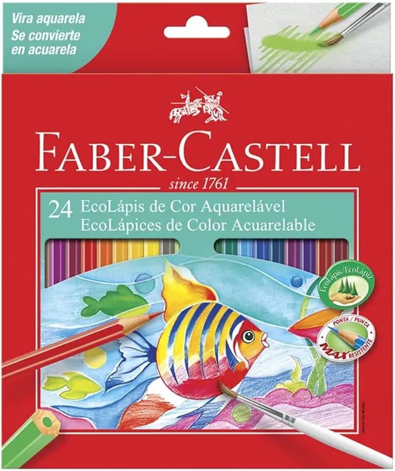 Lápis Aquarelável EcoLápis, Faber-Castell, 120224G, Grafite