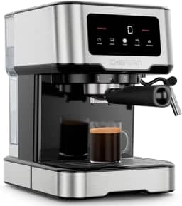 Chefman Máquina de café expresso CraftBrew, máquina de café expresso digital com bomba de 15 bar com varinha de vapor para latte e cappuccino, máquina de café expresso compacta com reservatório de