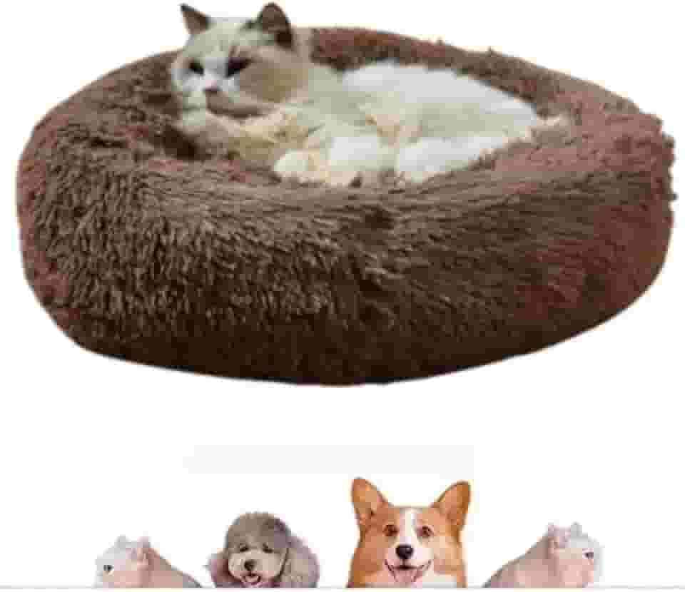 Caminha Nuvem Cama Pet Redonda Pelucia Para Cães Gatos DONUT CASINHA TODA ACOLCHOADA FUNDO ANTIDERRAPANTE DONUT CAMINHA CASA CASINHA NINHO QUALIDADE PREMIUM Tam M (CHOCOLATE)