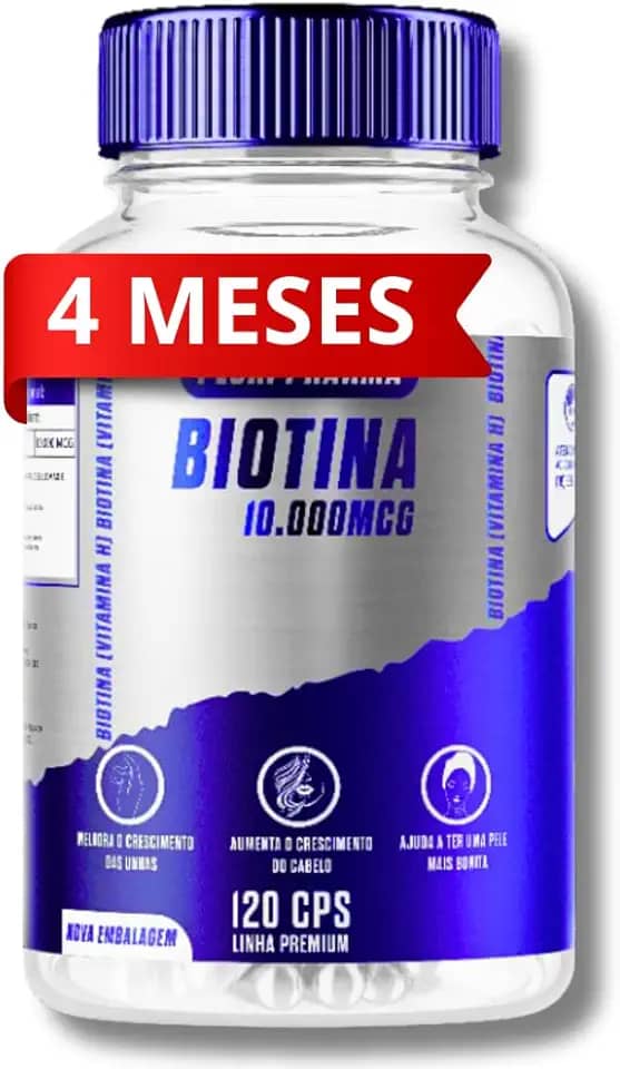 Biotina 10000mcg (10mg) 120 Cápsulas