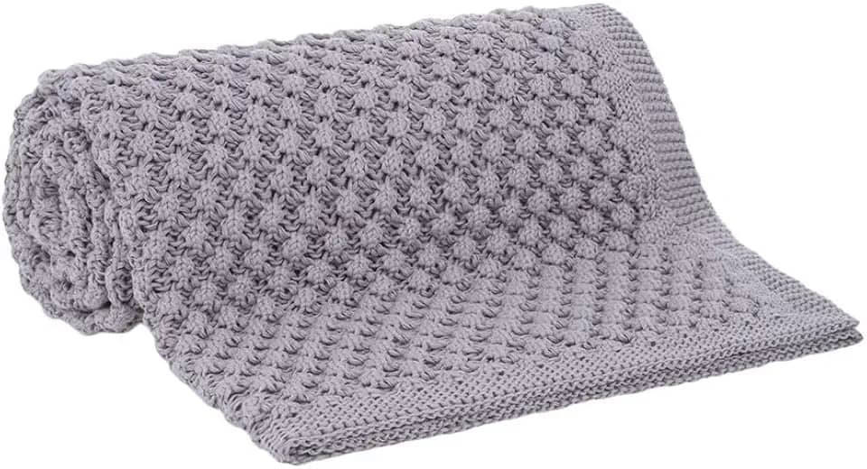 Buddemeyer Manta 125x150cm Tricot Manu Cinza