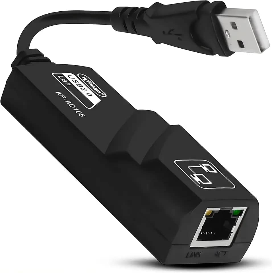 Adaptador de Rede USB para RJ45 Ethernet 10/100 Mbps Compatível Redes Gigabit, Placa de Rede Externa Plug & Play, Windows Mac Linux Notebook e PC