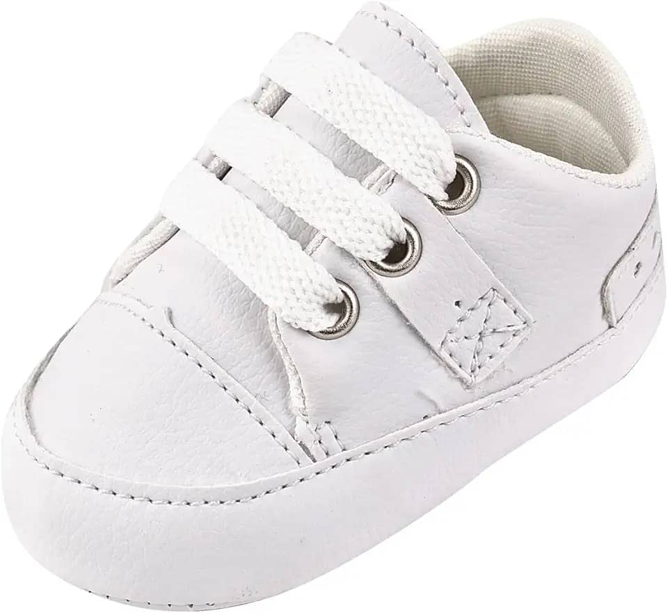 Sapatinho Tênis Bebê Mania Branco - Ideal para Batizados e Ocasiões Especiais